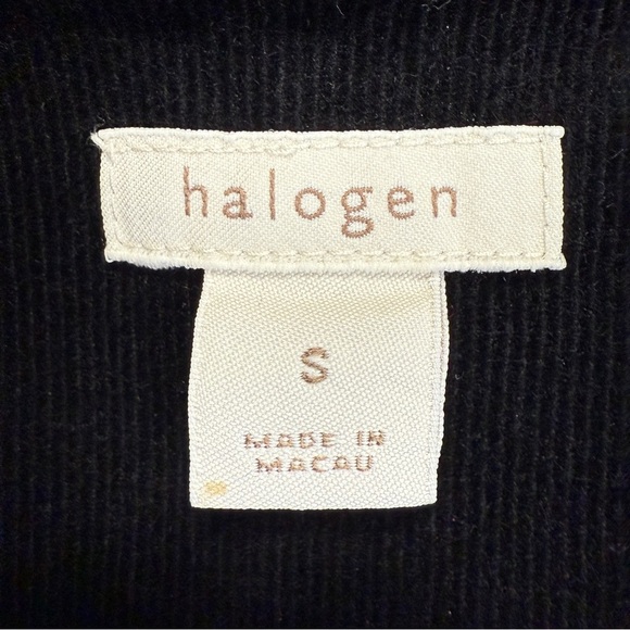 NWT Halogen Corduroy Jacket with Sweater Collar, Black, Size Small - Picture 6 of 8